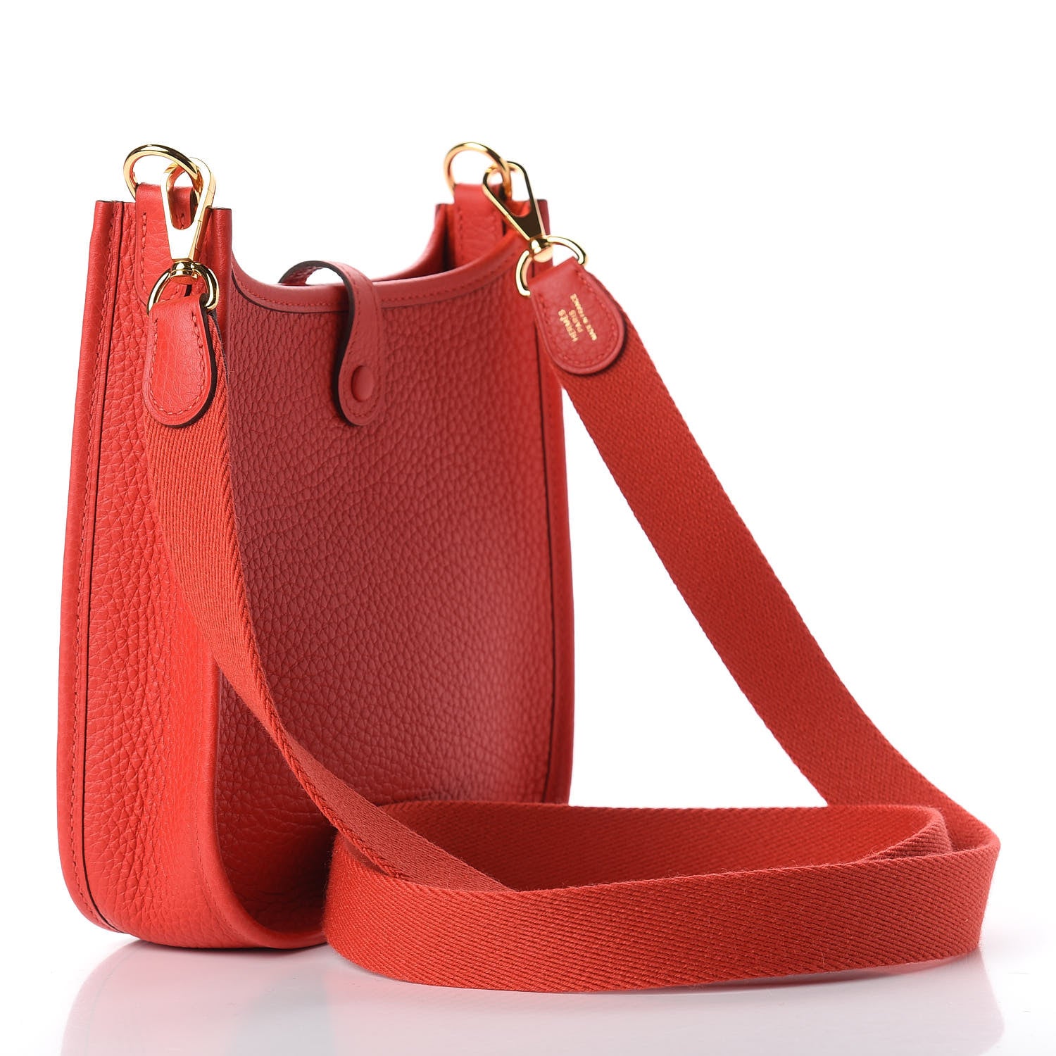 Hermes Taurillon Clemence Evelyne TPM Rouge Tomate 3 of 13