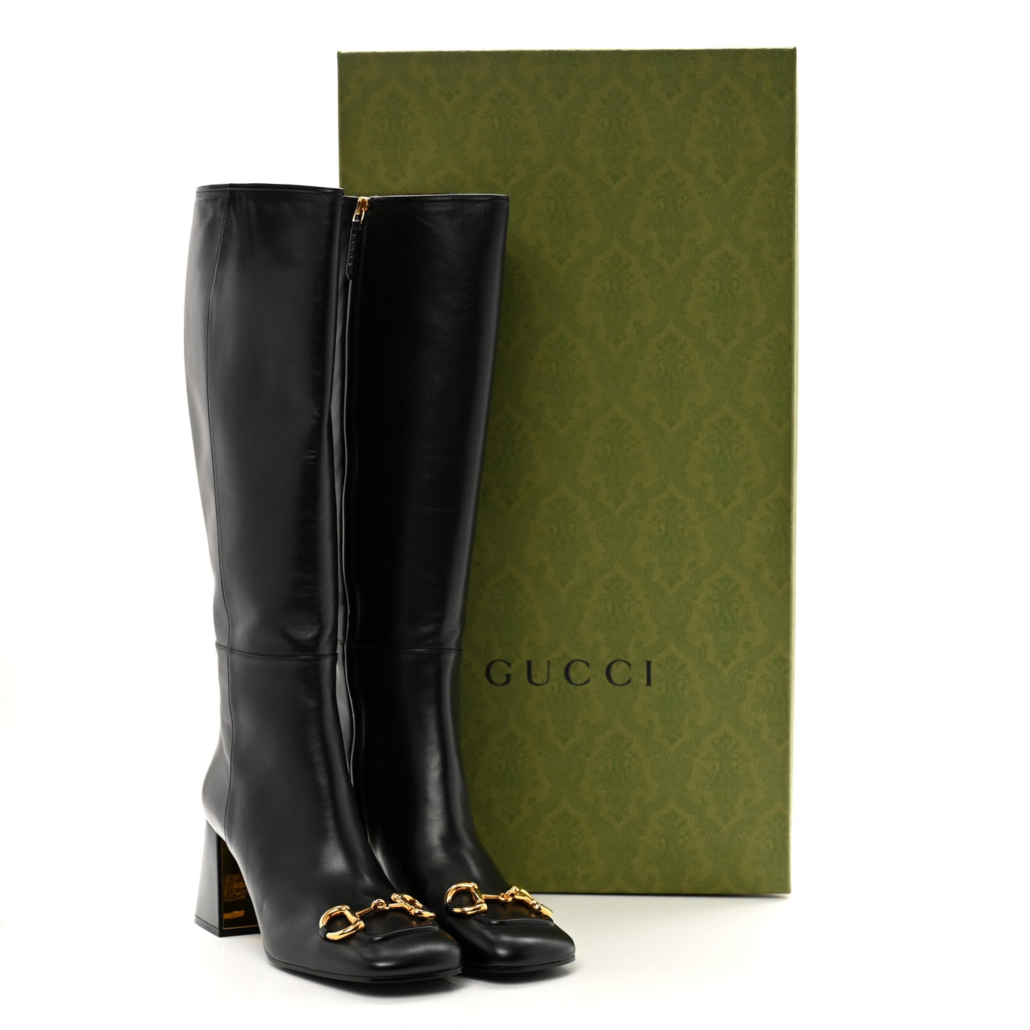 Nappa Charlotte Horsebit 55mm Knee High Boots 41 Black