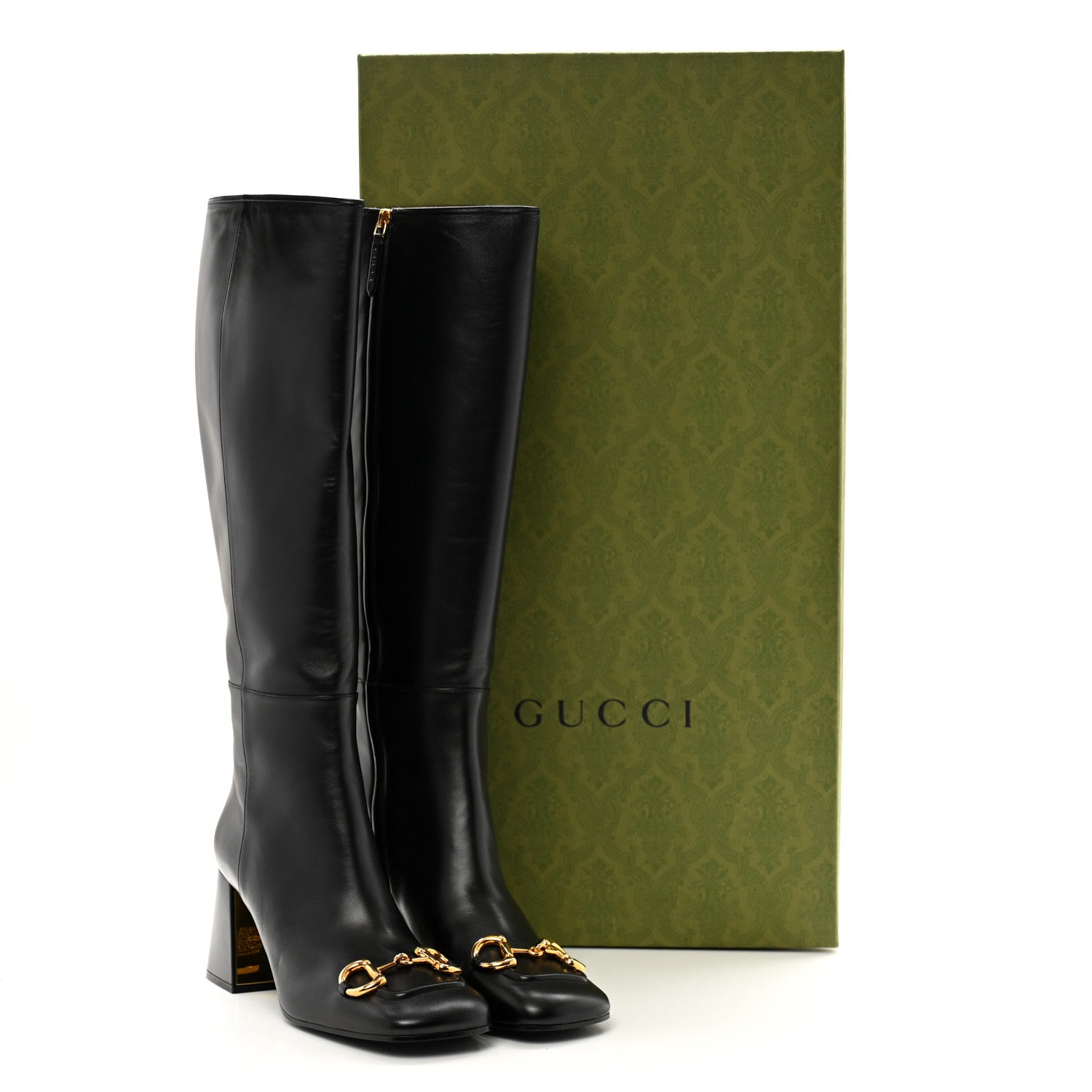 Gucci Nappa Charlotte Horsebit 55mm Knee High Boots 41 Black 11 of 11