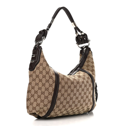Gucci Monogram Medium Techno Horsebit Hobo Brown 2 of 10