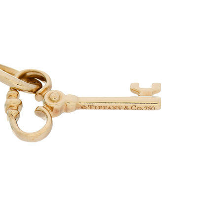 Tiffany 18K Yellow Gold Diamond Mini Key Charm 4 of 5