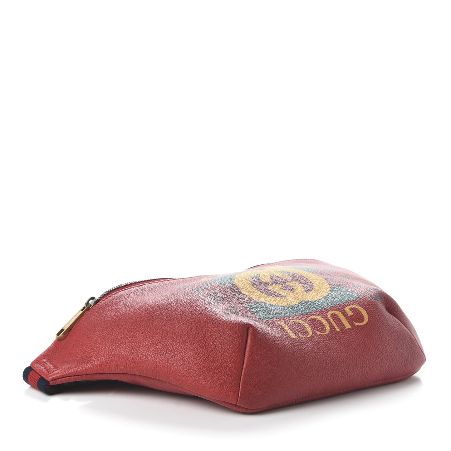 Grained Calfskin Logo Belt Bag Hibiscus Red