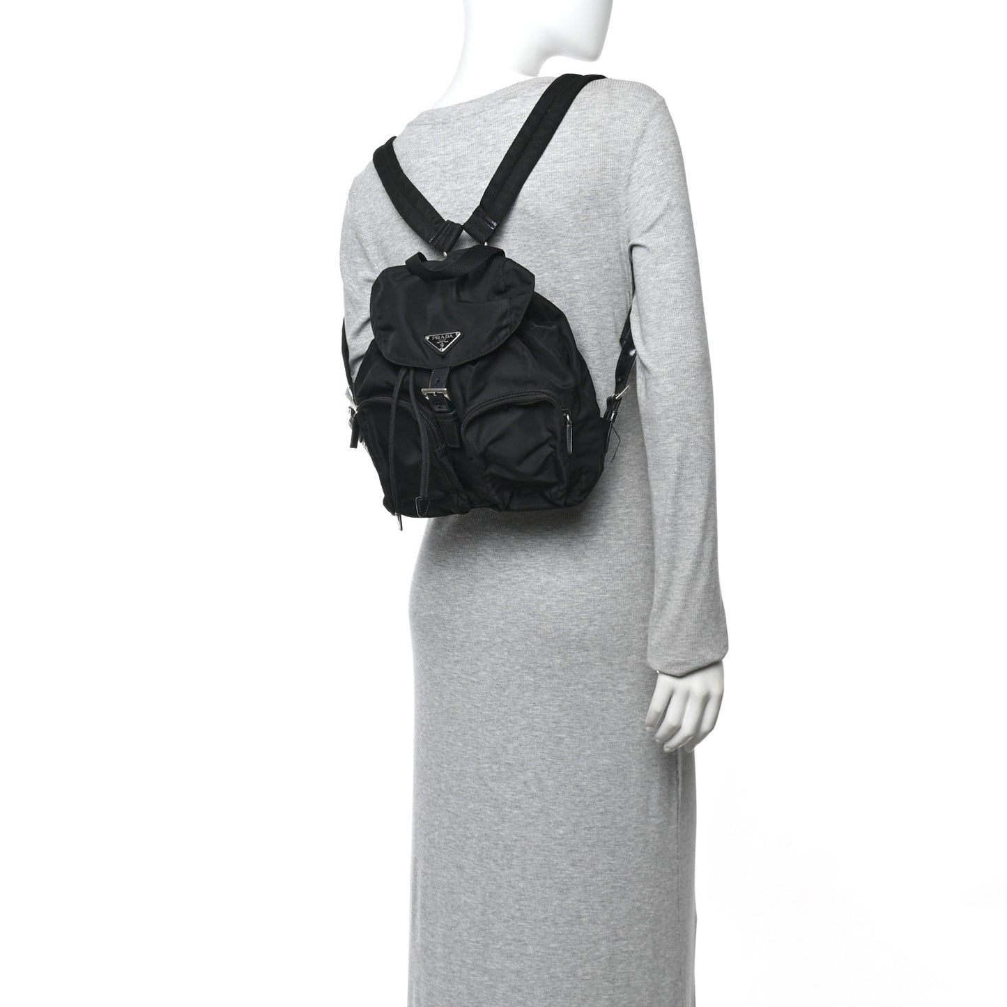 Nylon Vela Medium Backpack Black