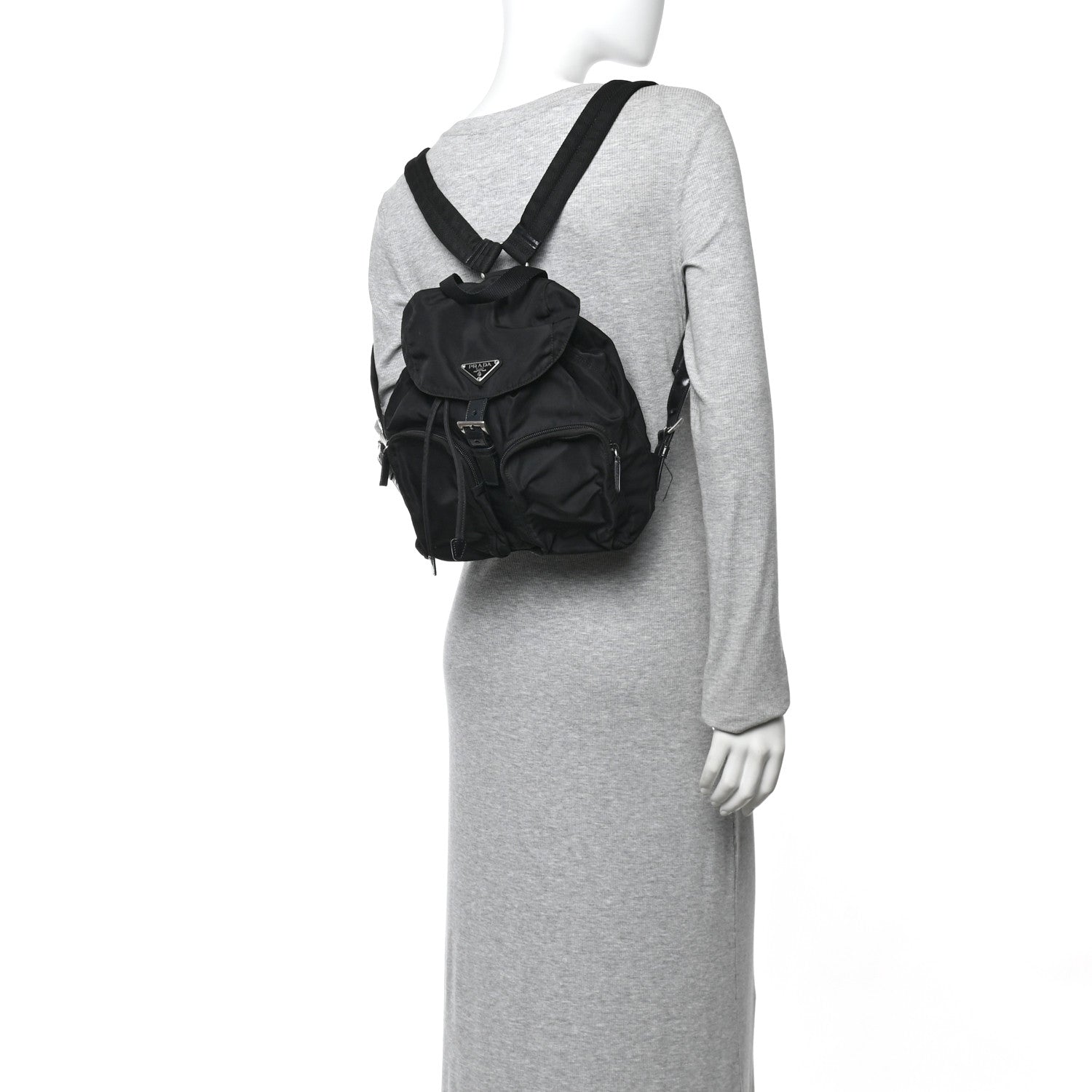 Prada Nylon Vela Medium Backpack Black 2 of 10