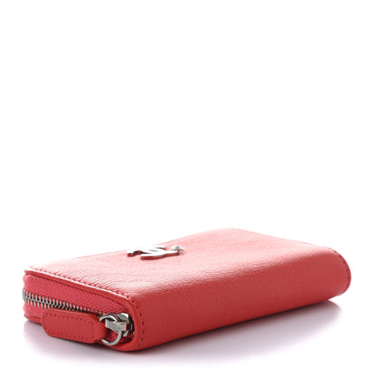 Chanel Goatskin Camellia Zip Coin Purse Coral 4 of 7