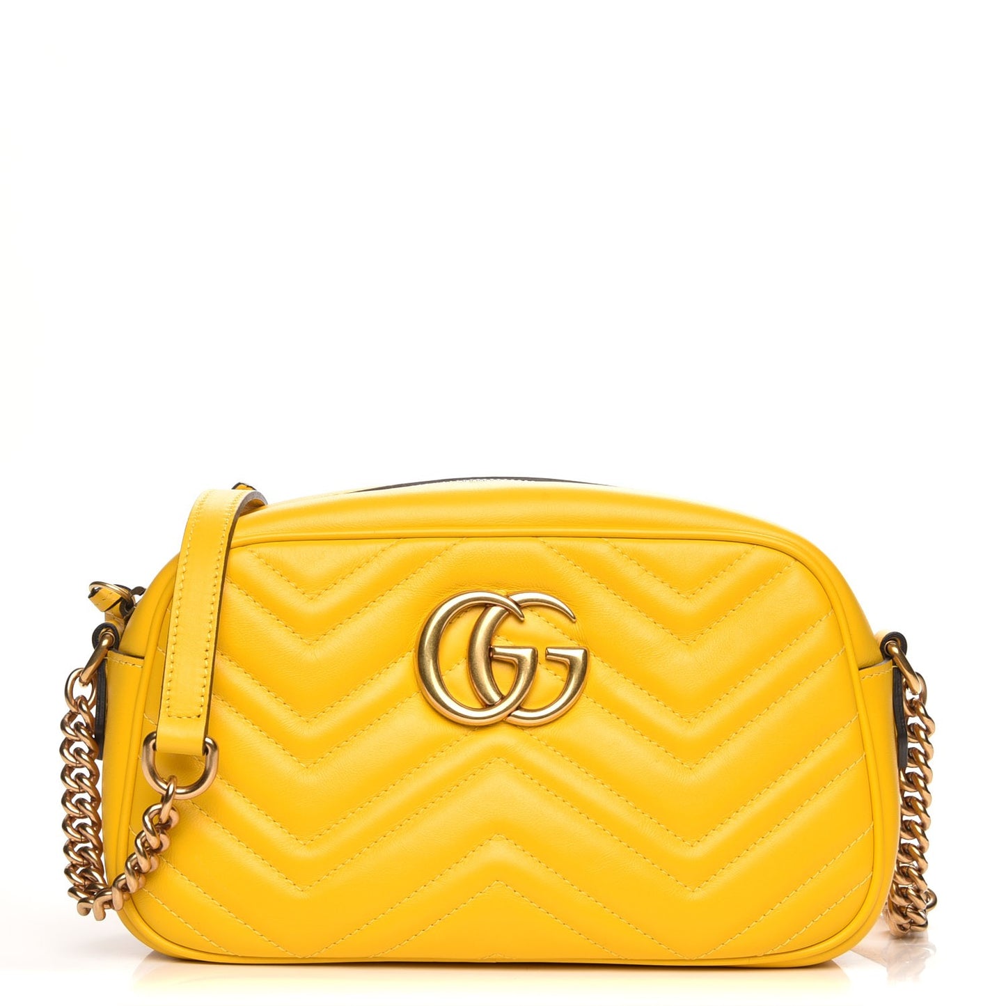 Calfskin Matelasse Small GG Marmont Chain Shoulder Bag Stone Topaz