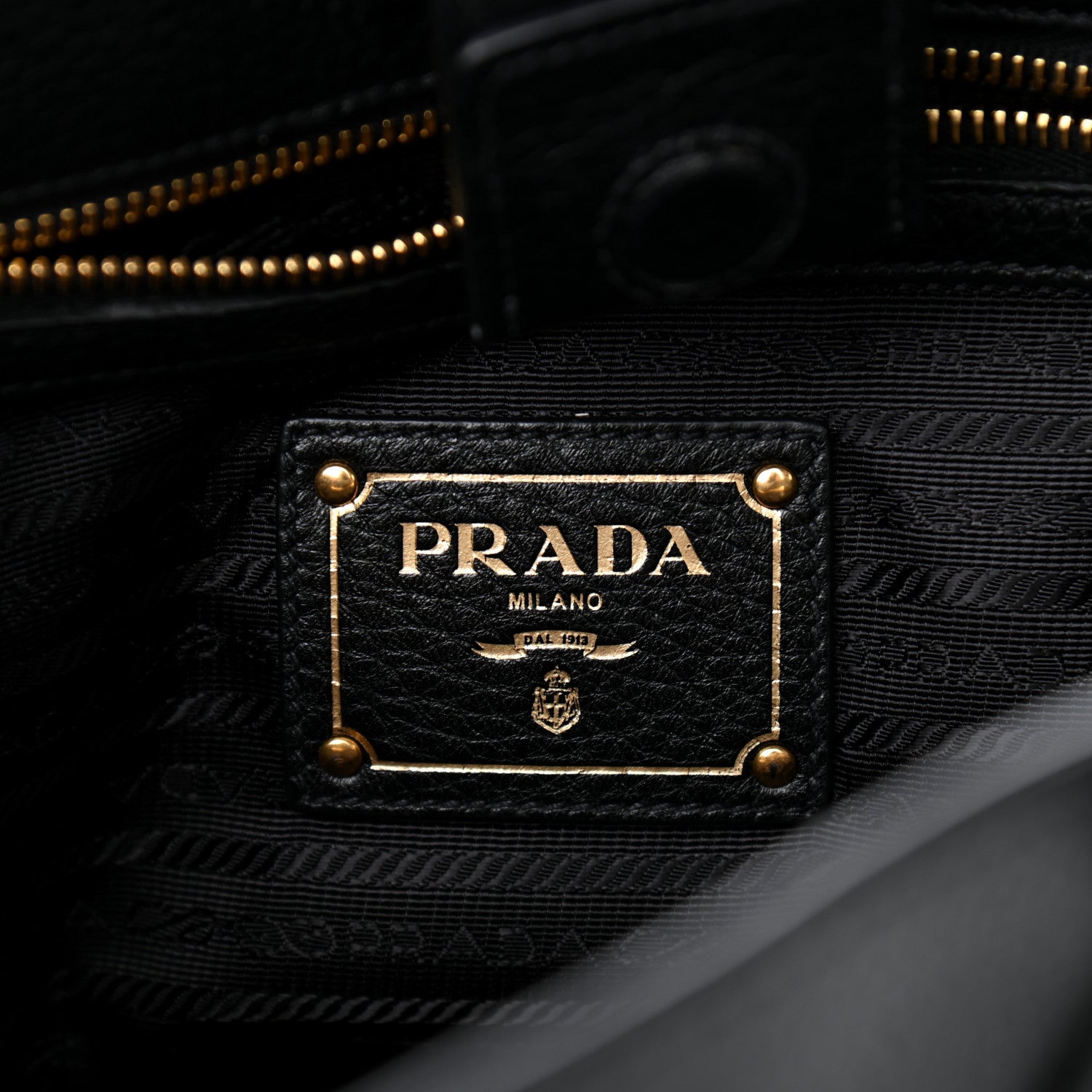 Prada Vitello Phenix Tote Black 5 of 12