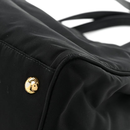 Prada Tessuto Nylon Saffiano Shopping Tote Black 11 of 13