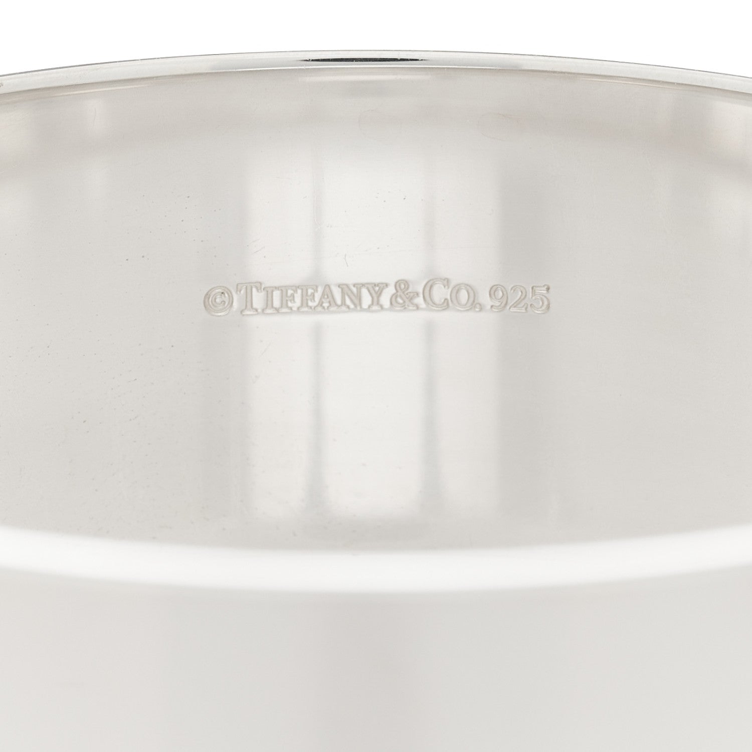 Tiffany Sterling Silver Diamond Wide Locks Bangle Bracelet 3 of 4