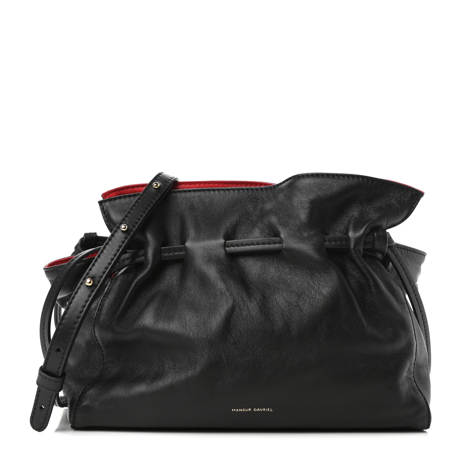 Mansur Gavriel Lambskin Mini Protea Bag Black Flamma 1 of 9
