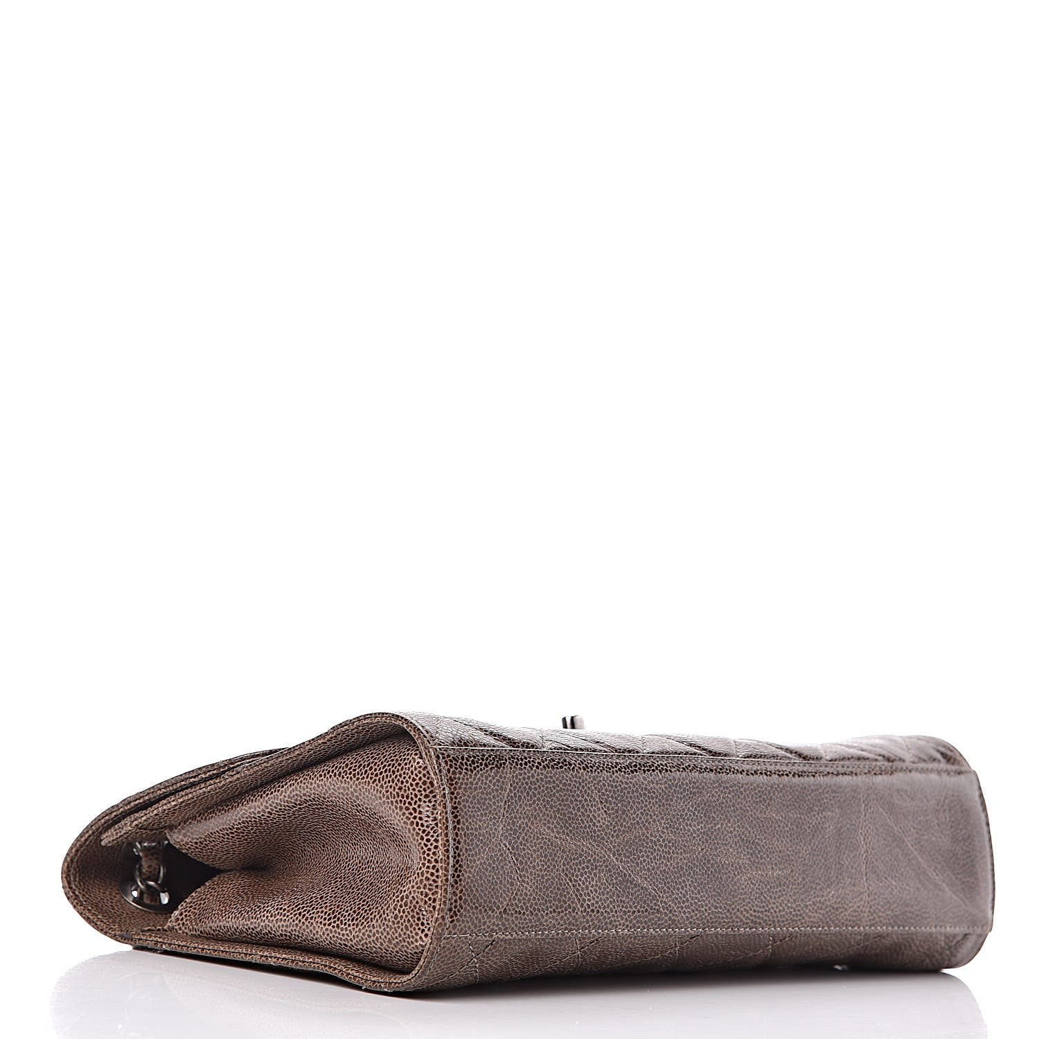 Chanel Crumpled Grained Calfskin Medium CC Crave Flap Brown 4 of 9