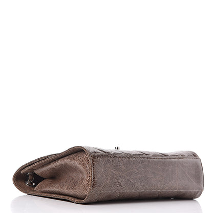 Chanel Crumpled Grained Calfskin Medium CC Crave Flap Brown 4 of 9
