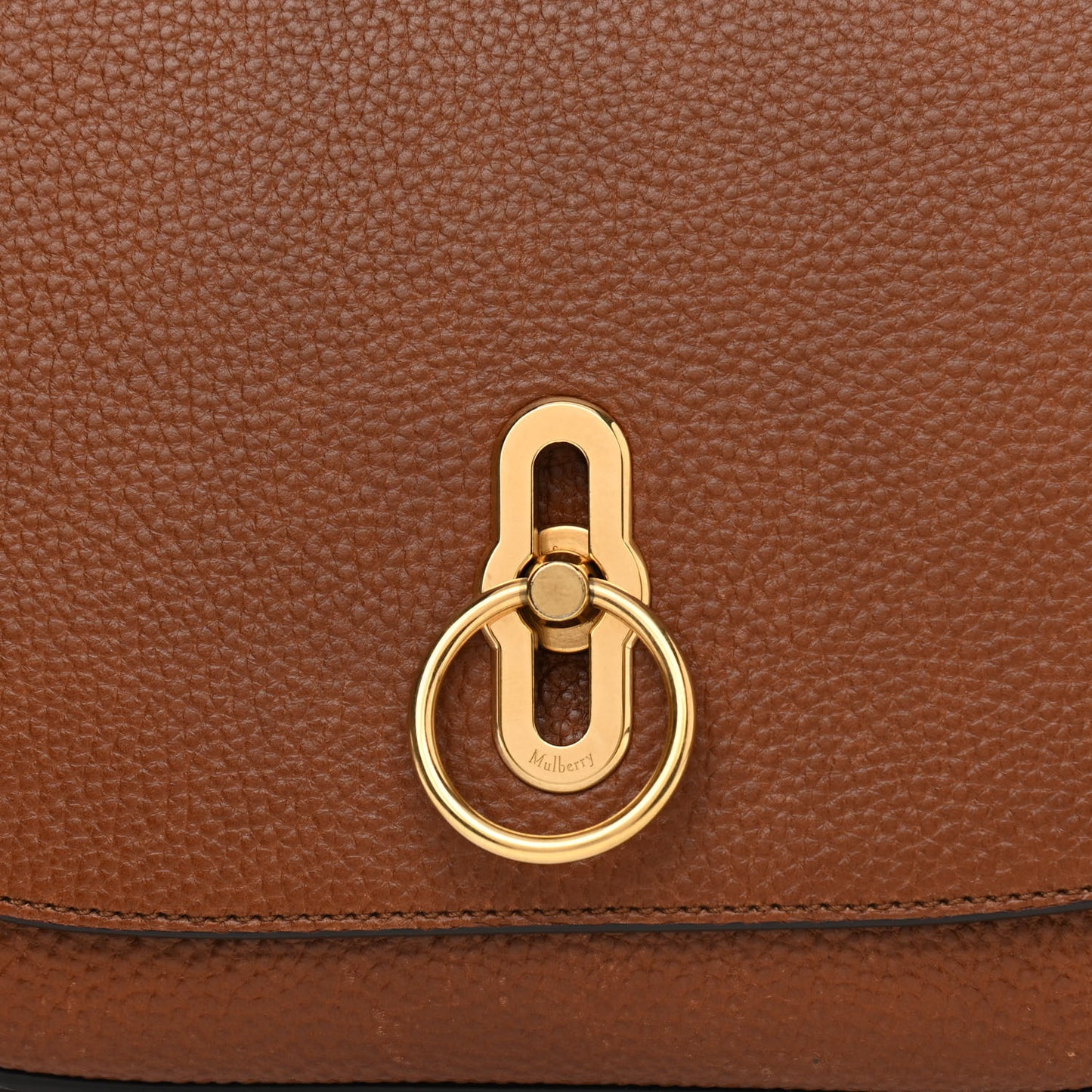 Small Classic Grain Calfskin Amberley Satchel Oak