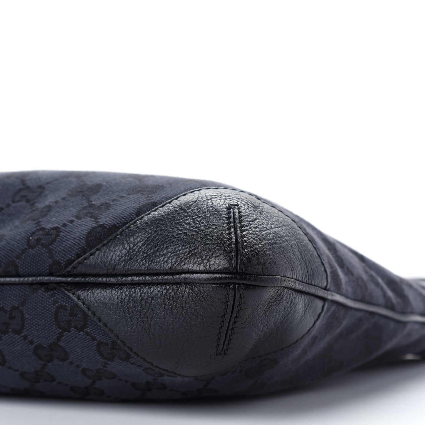 Nylon Monogram Signature Hobo Shoulder Bag Navy