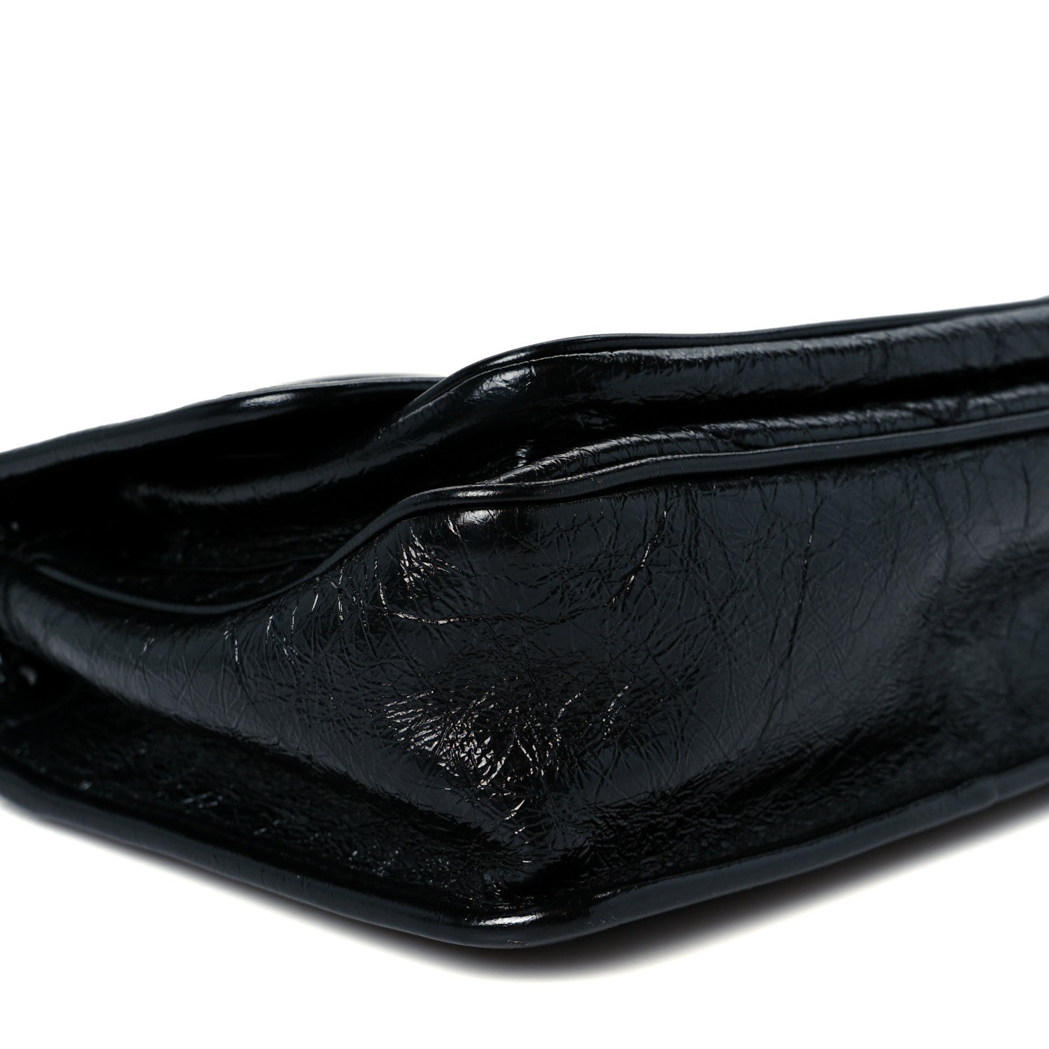 Saint Laurent Crinkled Calfskin Matelasse Monogram Baby Niki Chain Satchel Black 10 of 11