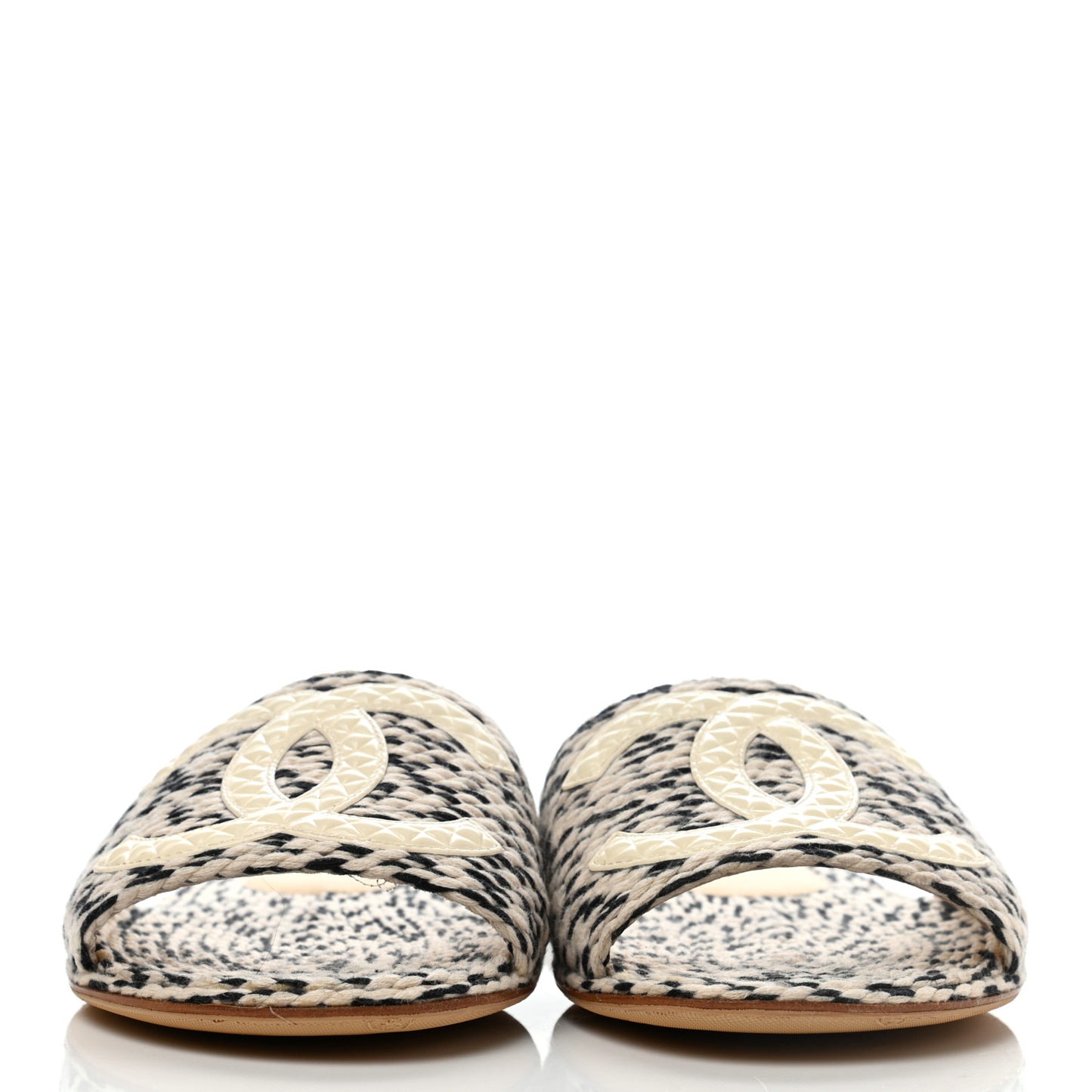 Cord CC Mules 39 Beige Black