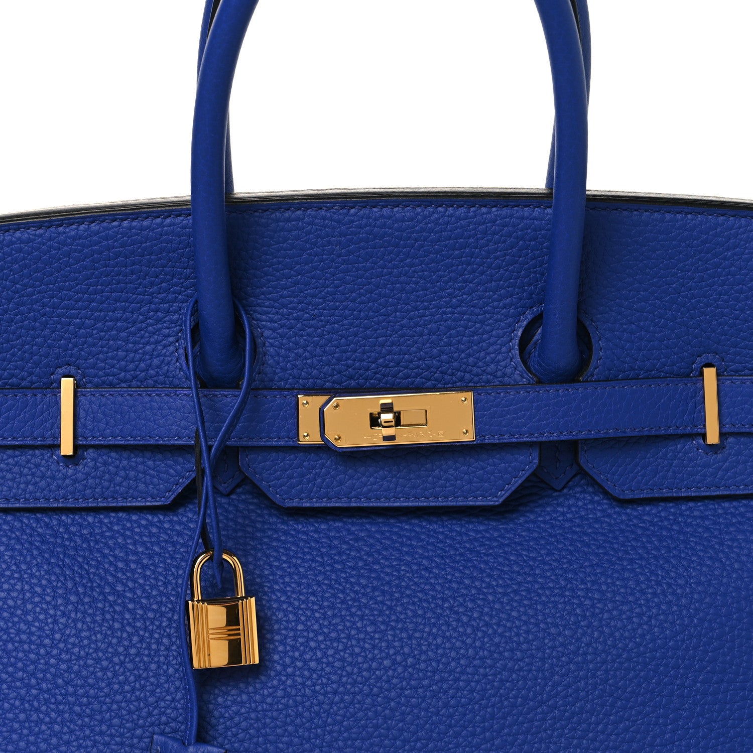 Hermes Taurillon Clemence Birkin 35 Bleu Electrique 8 of 12
