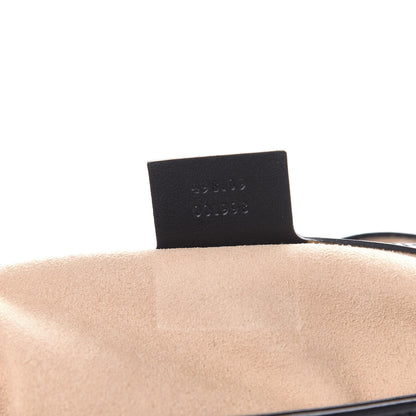 Gucci Calfskin Matelasse Medium GG Marmont Top Handle Shoulder Bag Black 6 of 10