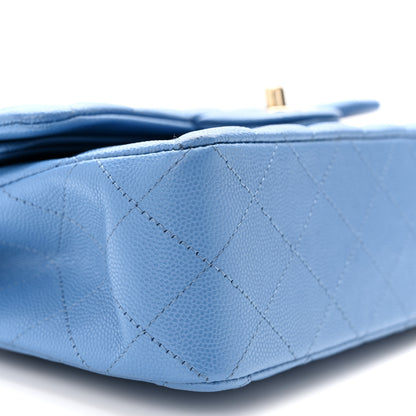 Chanel Caviar Quilted Small Double Flap Blue 9 of 10