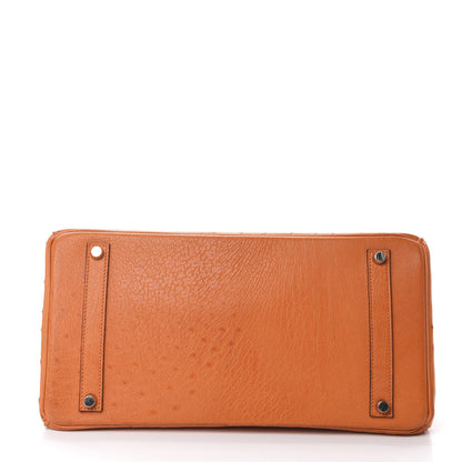 Hermes Ostrich Birkin 35 Orange 6 of 41