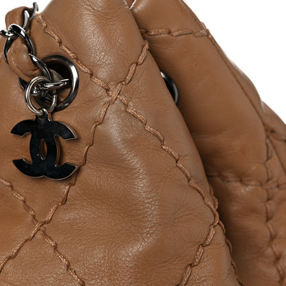 Chanel Lambskin Stitched Expandable Tote Beige 25 of 33