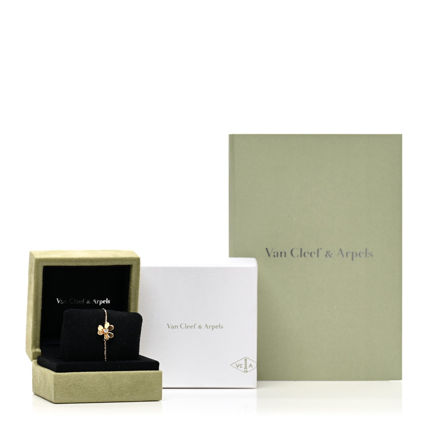 Van Cleef & Arpels 18K Yellow Gold Diamond Mini Frivole Bracelet 4 of 4