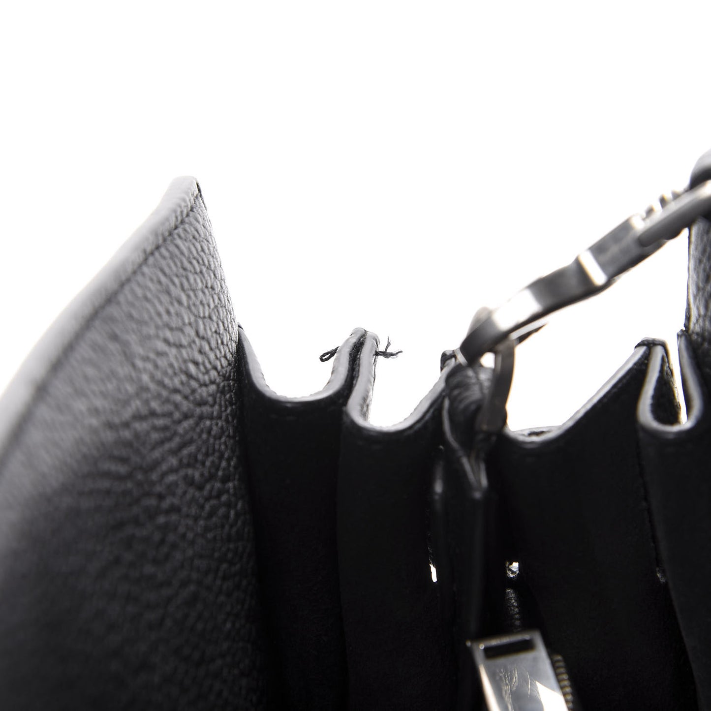 Grained Calfskin Small Supple Sac De Jour Black