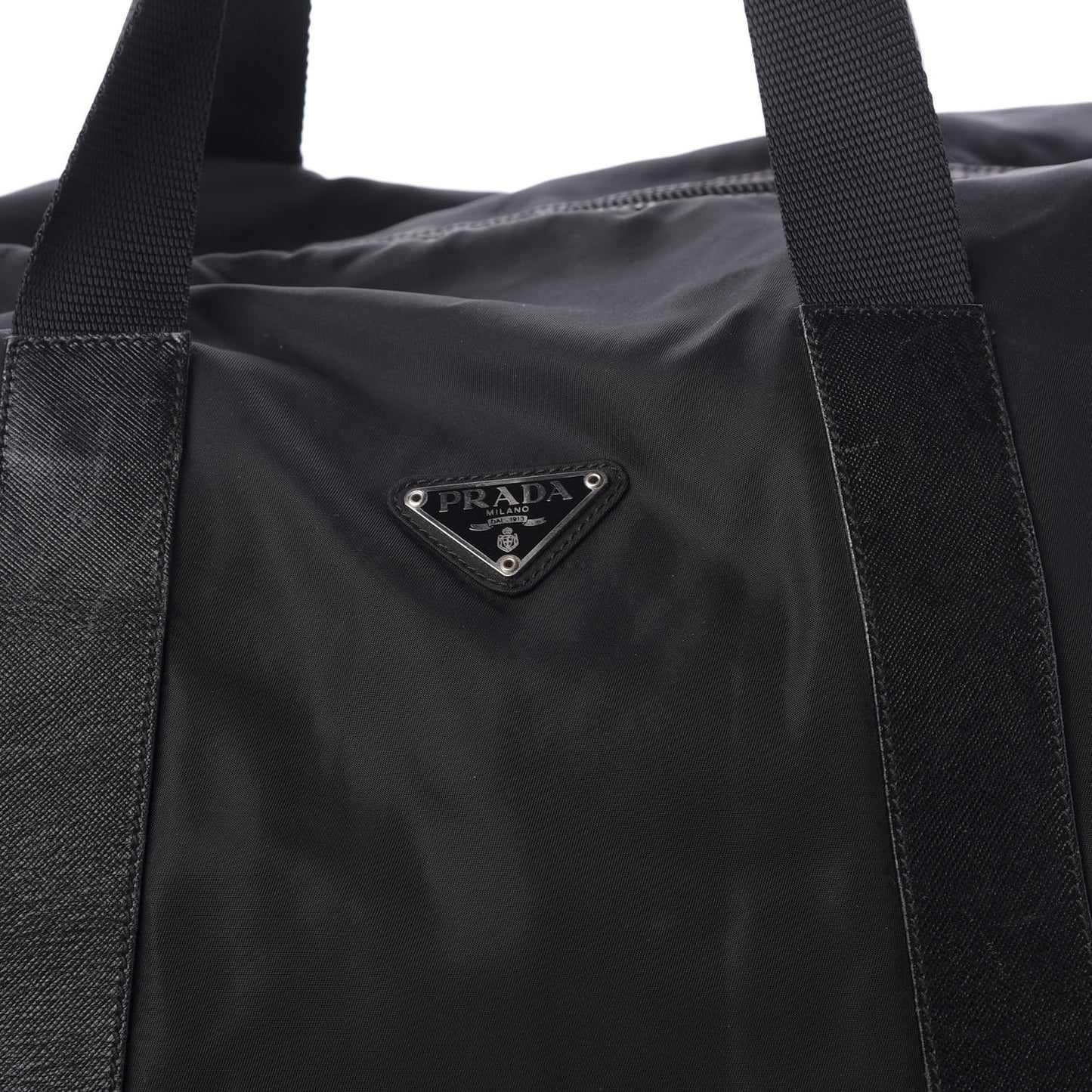 Tessuto Nylon Saffiano Carry On Travel Bag Black