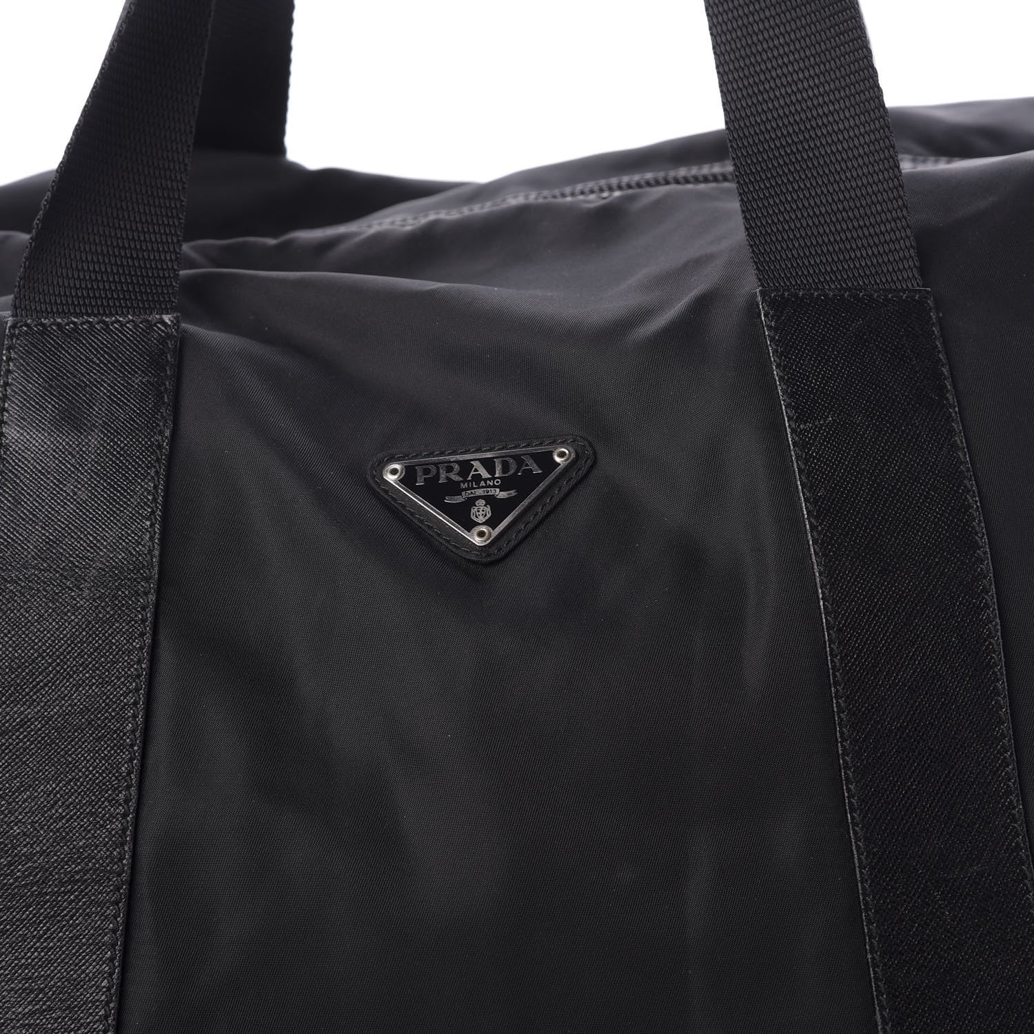 Prada Tessuto Nylon Saffiano Carry On Travel Bag Black 10 of 14