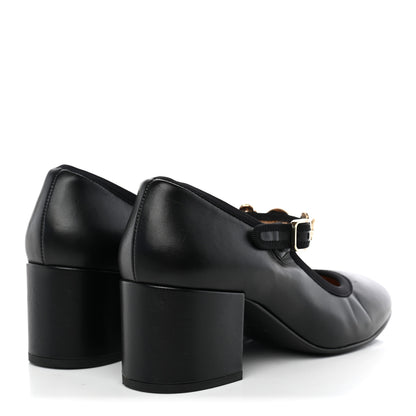Chanel Lambskin Mary Jane Charm Pumps 39.5 Black 5 of 13