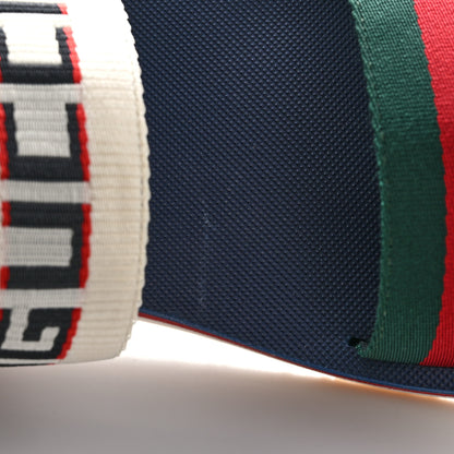 Gucci Nylon Stripe Logo Sylvie Web Platform Slingback Sandals 40 Green Red Ecru 10 of 11