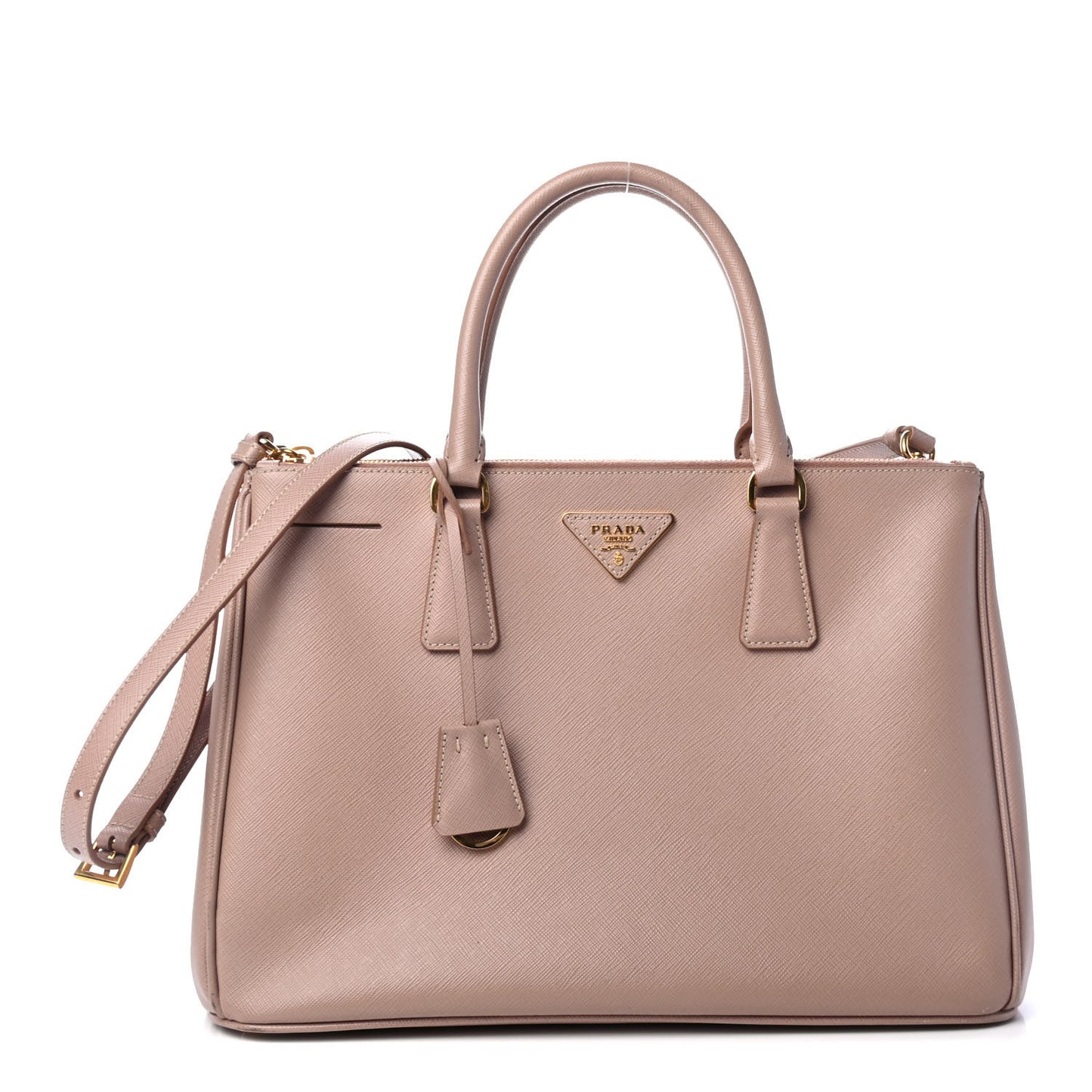 Saffiano Small Galleria Double Zip Tote Cammeo