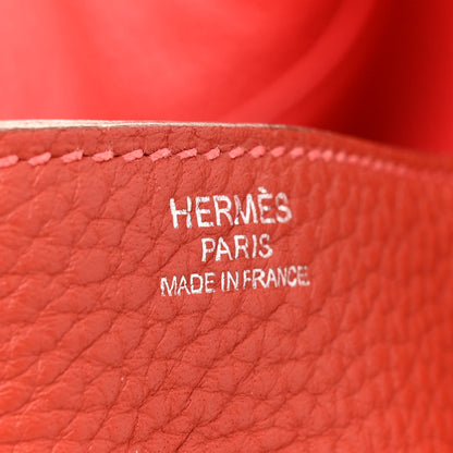Hermes Taurillon Clemence Verso Lindy 30 Rouge Pivoine Rose Jaipur 6 of 11