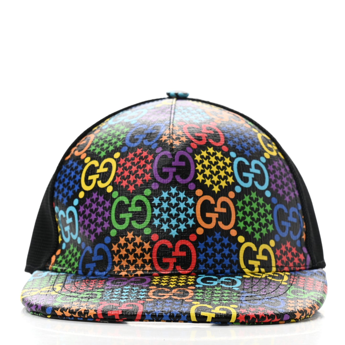 GG Supreme Monogram Psychedelic Baseball Hat S Black