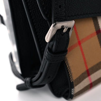 Burberry Derby Calfskin Vintage Check Small Macken Crossbody Bag Black 14 of 15