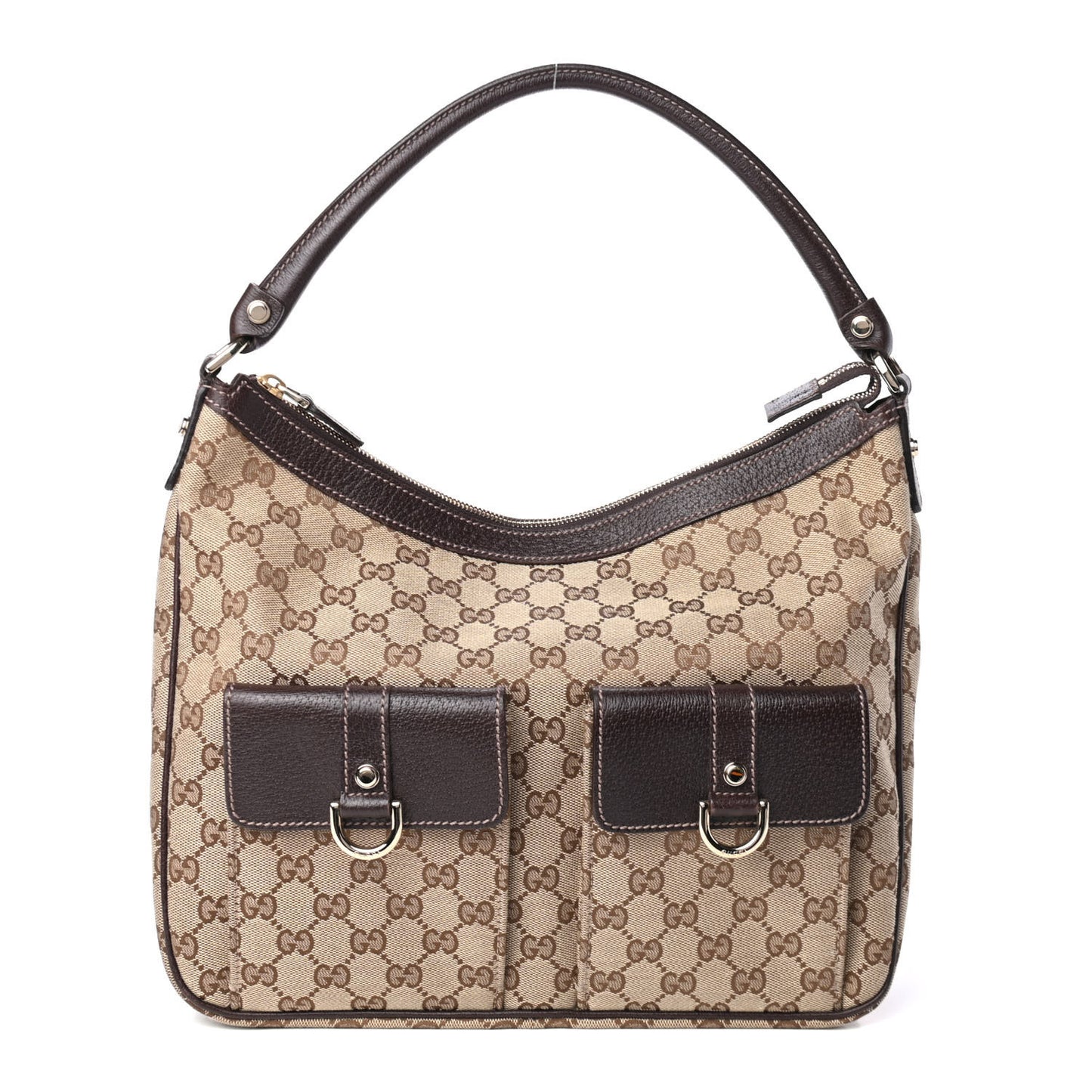 Monogram Pocket Hobo Brown