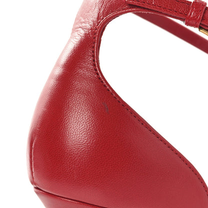 Saint Laurent Calfskin Amber 105 Ankle Strap Sandals 36 Red 10 of 10