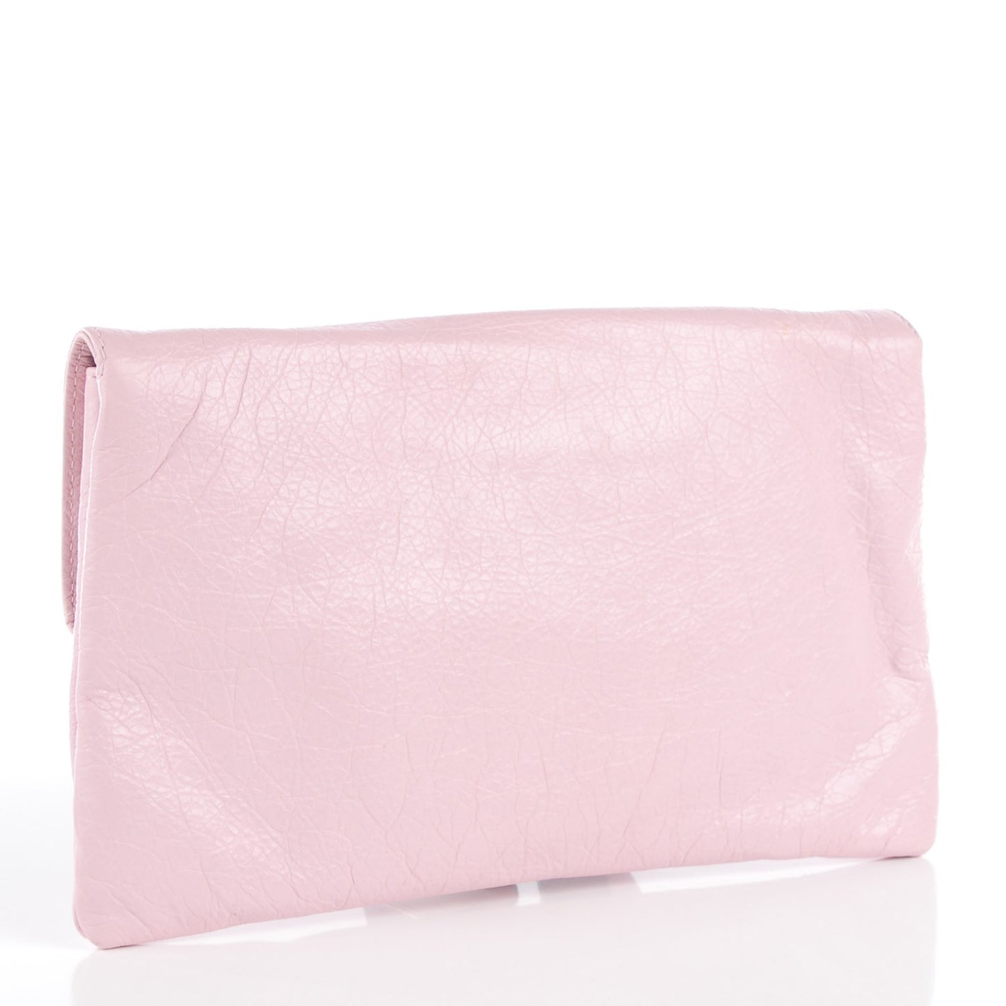 Agneau Giant 12 Gold Hardware Envelope Clutch Rose Poudre