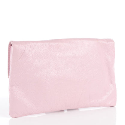 Balenciaga Agneau Giant 12 Gold Hardware Envelope Clutch Rose Poudre 4 of 10