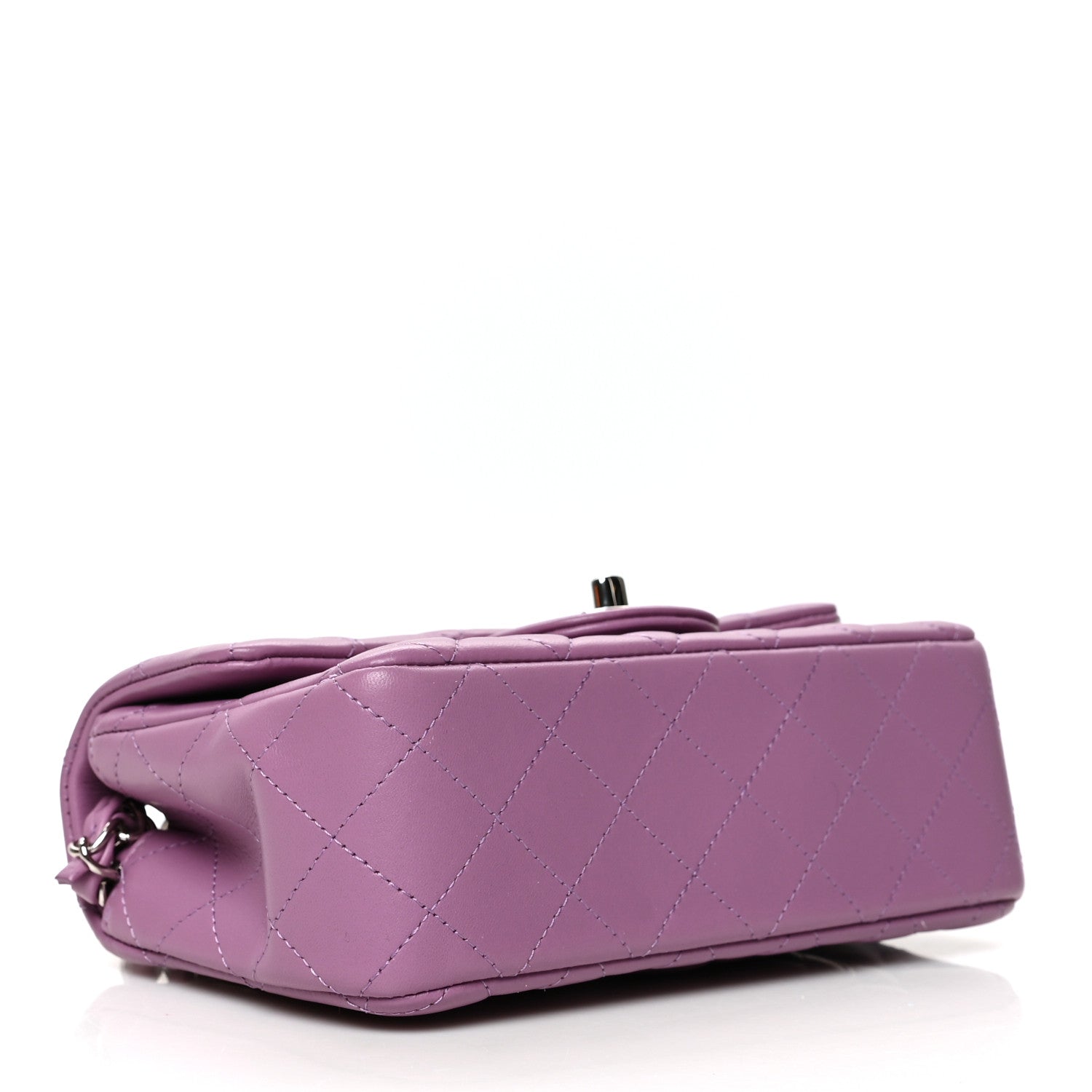 Chanel Lambskin Quilted Mini Rectangular Flap Purple 5 of 12