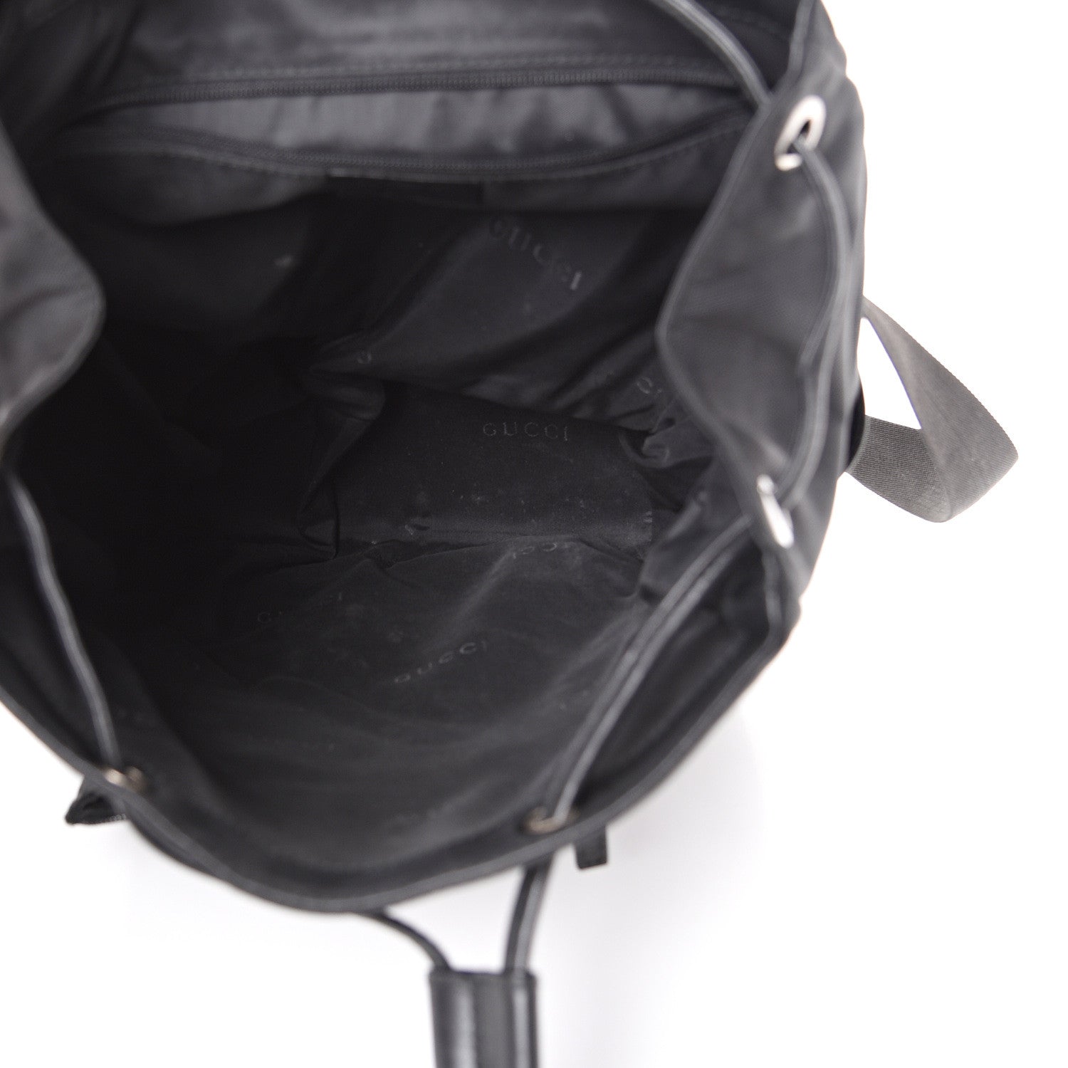 Gucci Calfskin Canvas Backpack Black 4 of 14