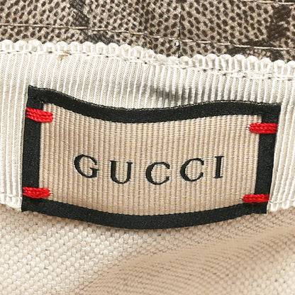 Gucci GG Supreme Monogram Azalea Calfskin Dusty Carnation Retro Interlocking G Bucket Hat S Beige Ebony Multicolor 8 of 10