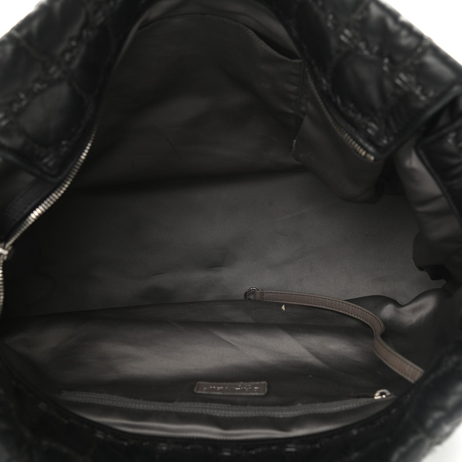 Chanel Lambskin Tweed Double Stitch Tote Black 5 of 10