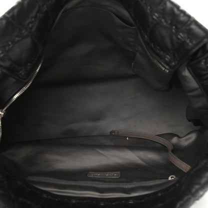 Chanel Lambskin Tweed Double Stitch Tote Black 5 of 10
