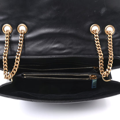 Saint Laurent Calfskin Y Quilted Monogram Medium Loulou Chain Satchel Black 5 of 8