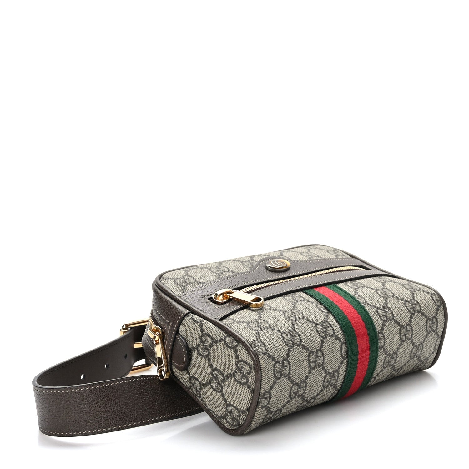 Gucci GG Supreme Monogram Web Small Ophidia Belt Bag 75 30 Dark Brown 4 of 10