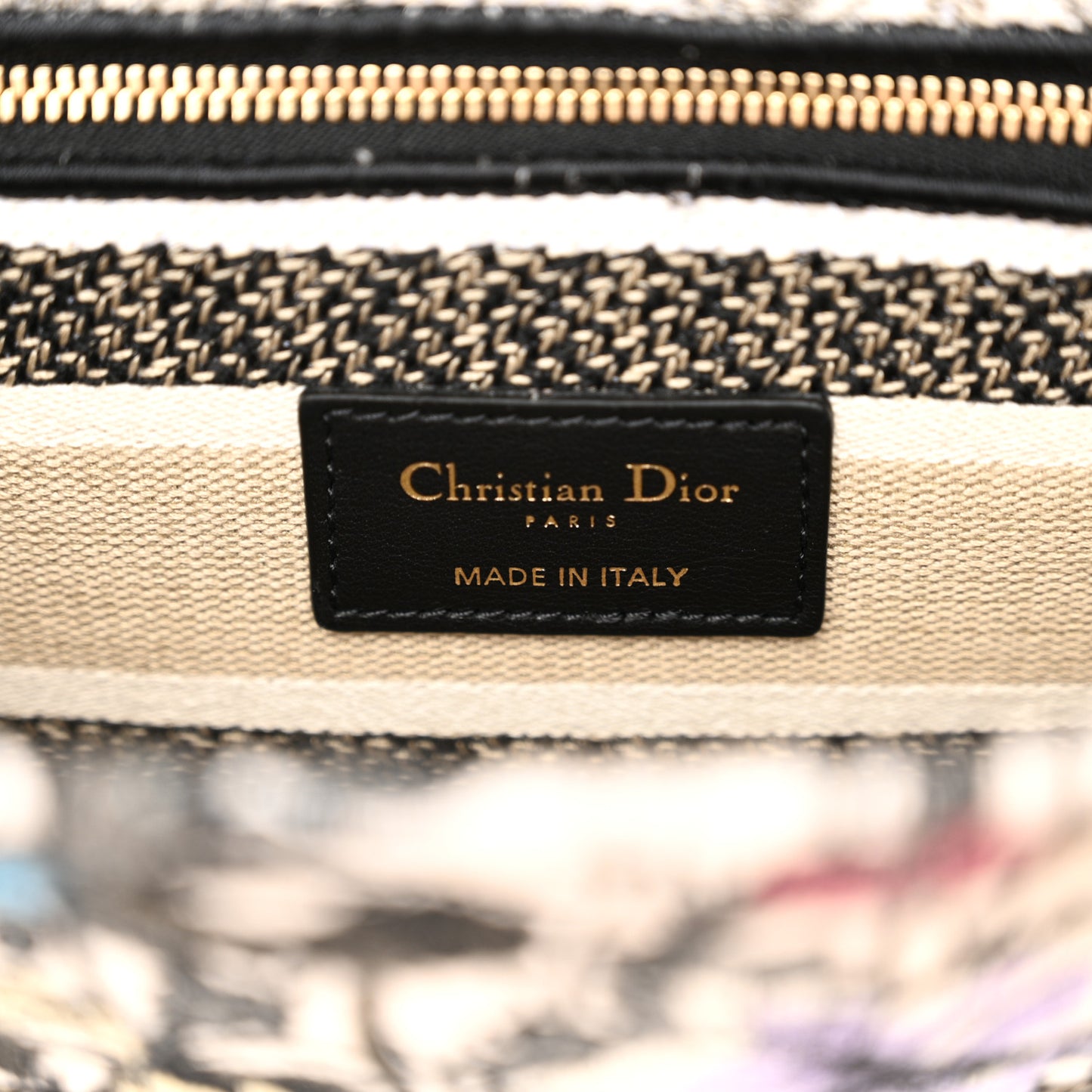 Canvas Embroidered Mille Fleurs Medium Lady D-Lite Multicolor