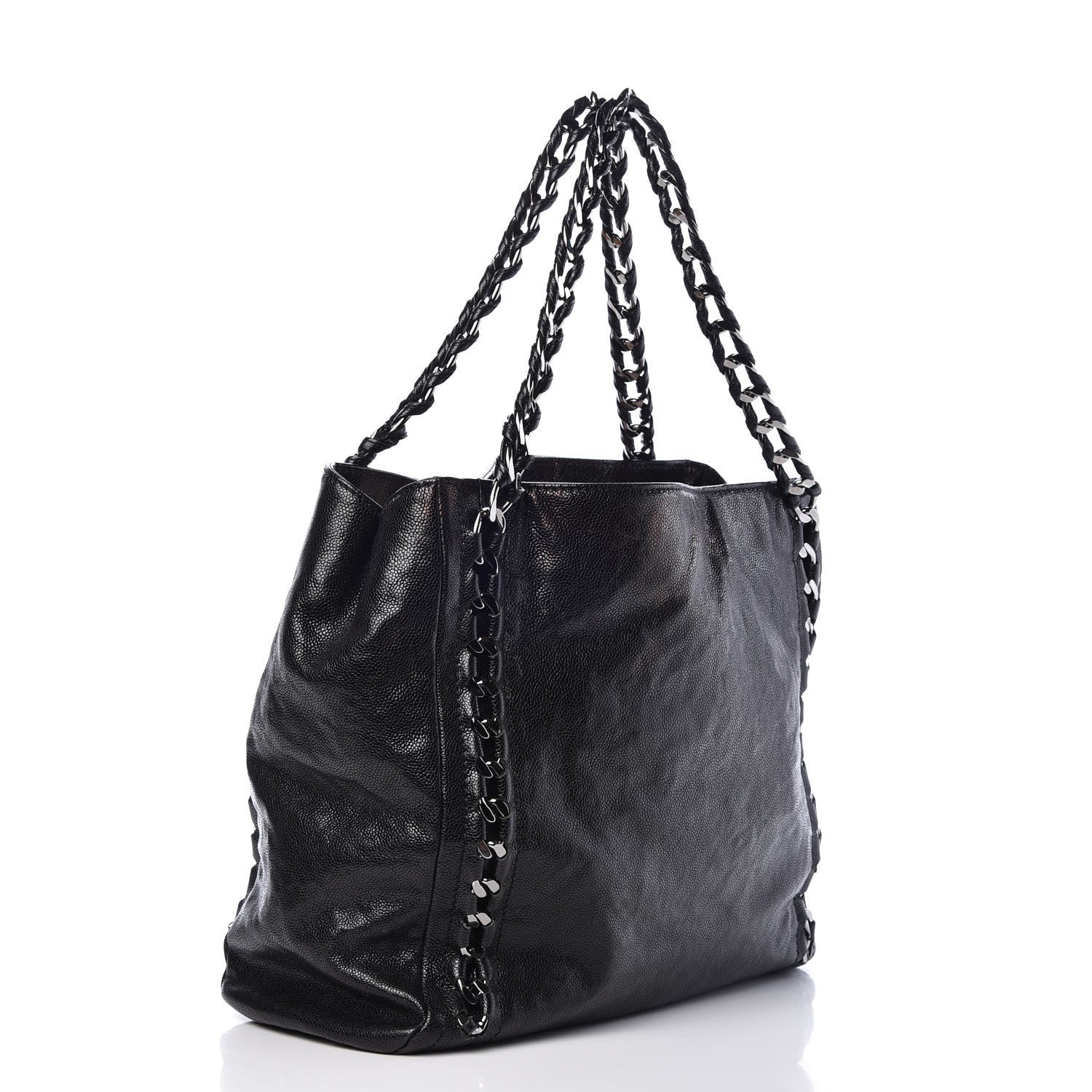 Chanel Glazed Caviar Modern Chain Tote Black 3 of 7