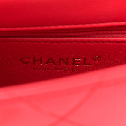 Chanel Shiny Lambskin Quilted Sweetheart Mini Flap Red 6 of 10