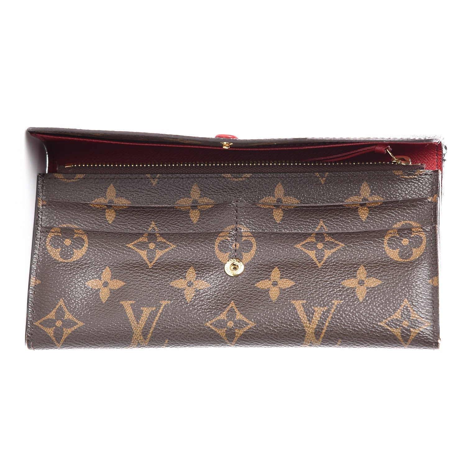 Louis Vuitton Monogram Emilie Wallet Red 6 of 13